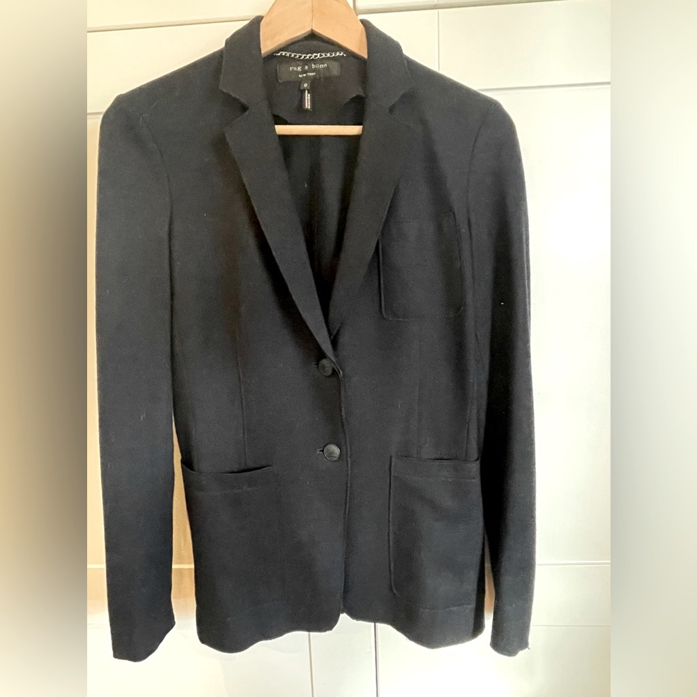 Rag and Bone Dark Navy Blue Blazer